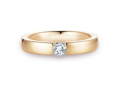 Verlovingsring Infinity in 18K geelgoud met diamant 0,40ct H/SI