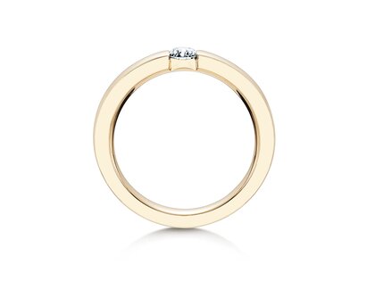 Verlovingsring Infinity in 18K geelgoud met diamant 0,40ct H/SI