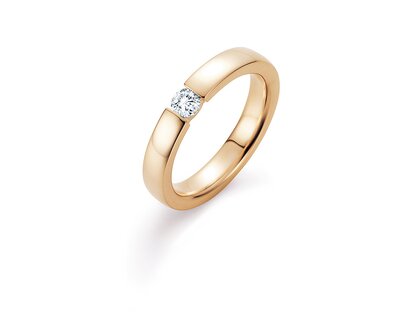 Verlovingsring Infinity in 18K geelgoud met diamant 0,40ct H/SI