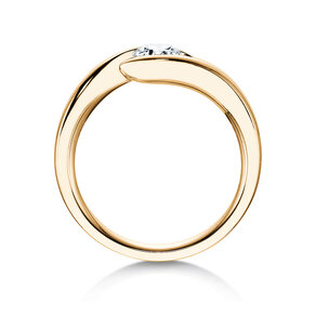 Verlovingsring Twist in 18K geelgoud met diamant 0,40ct H/SI