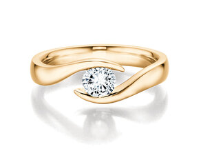Verlovingsring Twist in 9K geelgoud met diamant 1,00ct H/SI