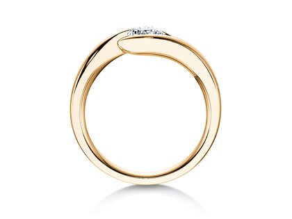 Verlovingsring Twist in 9K geelgoud met diamant 1,00ct H/SI
