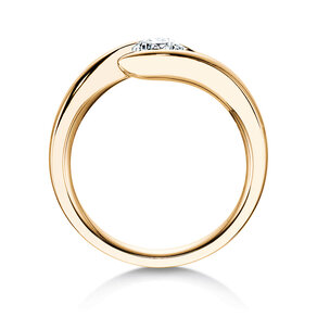 Verlovingsring Twist in 9K geelgoud met diamant 1,00ct H/SI