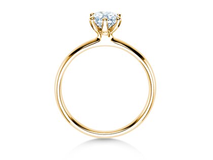 Verlovingsring Classic 6 in 14K geelgoud met Lab-grown diamant 0,75ct E/VS