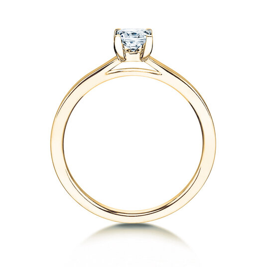 Verlovingsring Princess in 14K geelgoud met Lab-grown diamant 1,00ct E/VS