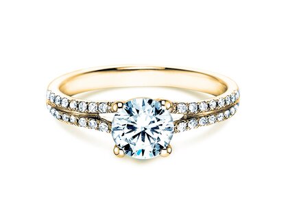 Verlovingsring Dynasty in 9K geelgoud met Lab-grown diamanten 1,27ct E/VS