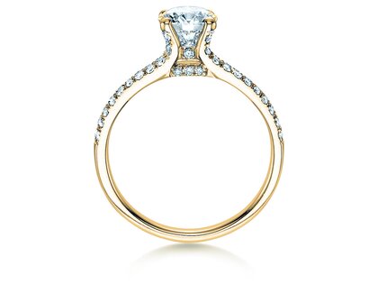 Verlovingsring Dynasty in 9K geelgoud met Lab-grown diamanten 1,27ct E/VS