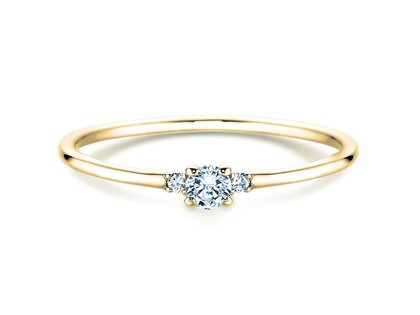 Verlovingsring  in 14K geelgoud met diamanten 0,10ct G/SI