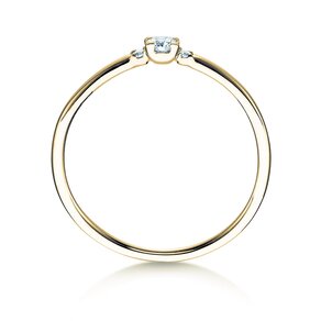 Verlovingsring  in 14K geelgoud met diamanten 0,10ct G/SI