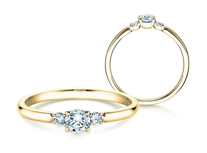 Verlovingsring  in 9K geelgoud met Lab-grown diamanten 0,30ct E/VS