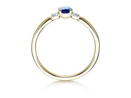 Verlovingsring Vivid Petite in geelgoud