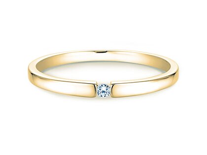 Verlovingsring Infinity Petite in 14K geelgoud met diamant 0,03ct