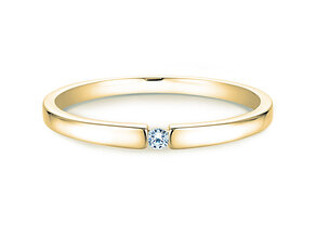 Verlovingsring Infinity Petite in 14K geelgoud met diamant 0,03ct