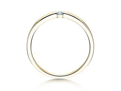 Verlovingsring Infinity Petite in 14K geelgoud met diamant 0,03ct