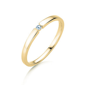 Verlovingsring Infinity Petite in 14K geelgoud met diamant 0,03ct