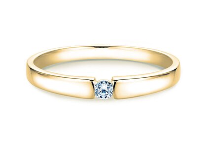 Verlovingsring Infinity Petite in 14K geelgoud met diamant 0,06ct G/SI