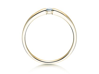 Verlovingsring Infinity Petite in 14K geelgoud met diamant 0,06ct G/SI