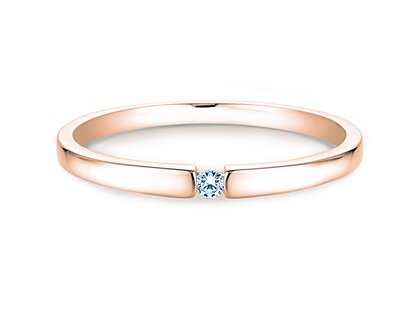 Verlovingsring Infinity Petite in 14K roségoud met diamant 0,03ct G/SI