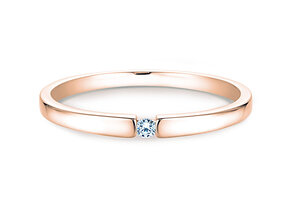 Verlovingsring Infinity Petite in 14K roségoud met diamant 0,03ct G/SI