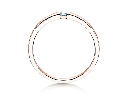 Verlovingsring Infinity Petite in 14K roségoud met diamant 0,03ct G/SI