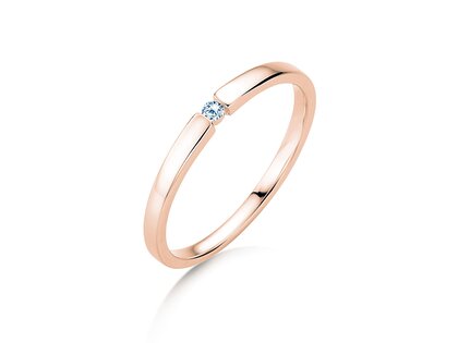 Verlovingsring Infinity Petite in 14K roségoud met diamant 0,03ct G/SI