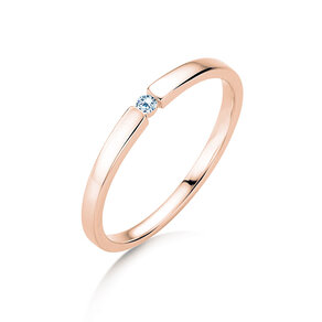 Verlovingsring Infinity Petite in 14K roségoud met diamant 0,03ct G/SI
