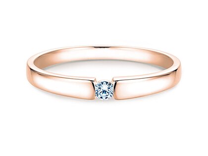 Verlovingsring Infinity Petite in 14K roségoud met diamant 0,06ct G/SI