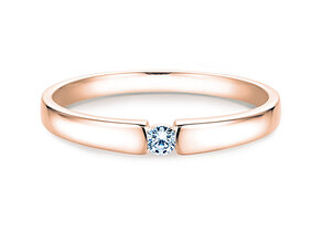 Verlovingsring Infinity Petite in 14K roségoud met diamant 0,06ct G/SI