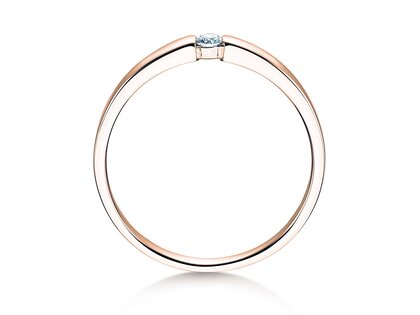 Verlovingsring Infinity Petite in 14K roségoud met diamant 0,06ct G/SI