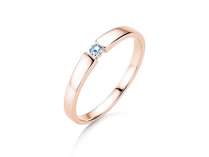 Verlovingsring Infinity Petite in 14K roségoud met diamant 0,06ct G/SI