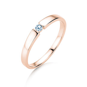 Verlovingsring Infinity Petite in 14K roségoud met diamant 0,06ct G/SI