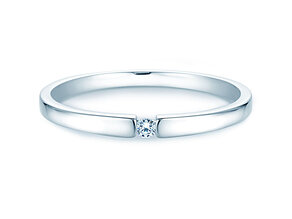 Verlovingsring Infinity Petite in 14K witgoud met diamant 0,03ct G/SI