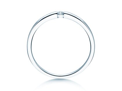 Verlovingsring Infinity Petite in 14K witgoud met diamant 0,03ct G/SI