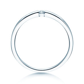 Verlovingsring Infinity Petite in 14K witgoud met diamant 0,03ct G/SI