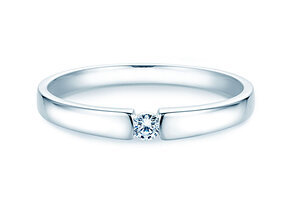 Verlovingsring Infinity Petite in 14K witgoud met diamant 0,06ct G/SI