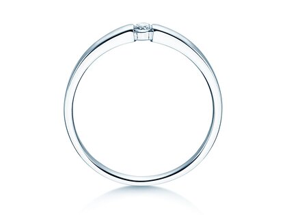 Verlovingsring Infinity Petite in 14K witgoud met diamant 0,06ct G/SI