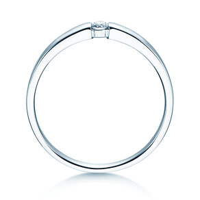 Verlovingsring Infinity Petite in 14K witgoud met diamant 0,06ct G/SI