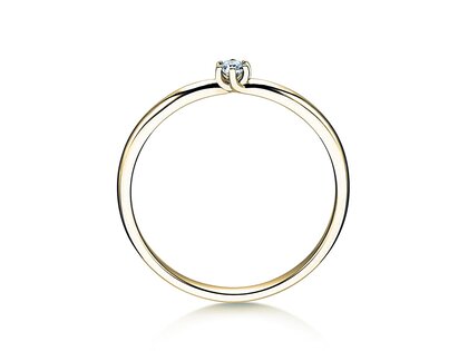 Verlovingsring Melody in 14K geelgoud met diamant 0,07ct H/SI
