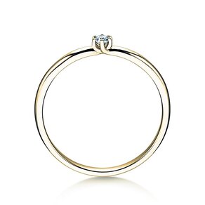 Verlovingsring Melody in 14K geelgoud met diamant 0,07ct H/SI