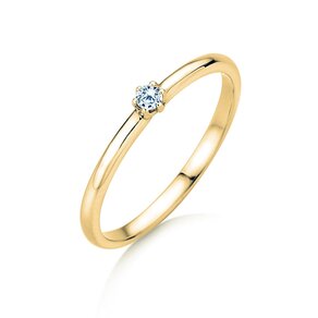 Verlovingsring Melody in 14K geelgoud met diamant 0,07ct H/SI