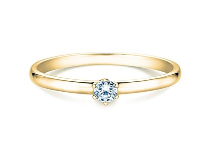 Verlovingsring Melody in 14K geelgoud met diamant 0,10ct H/SI