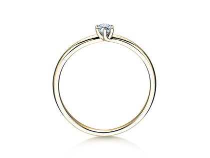 Verlovingsring Melody in 14K geelgoud met diamant 0,10ct H/SI