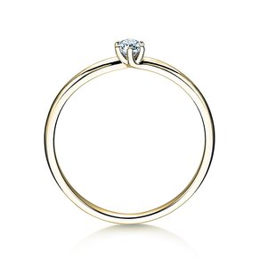 Verlovingsring Melody in 14K geelgoud met diamant 0,10ct H/SI