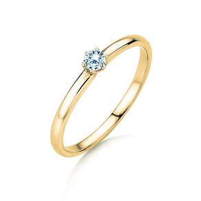 Verlovingsring Melody in 14K geelgoud met diamant 0,10ct H/SI