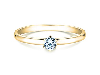 Verlovingsring Melody in 14K geelgoud met diamant 0,20ct H/SI