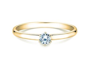 Verlovingsring Melody in 14K geelgoud met diamant 0,20ct H/SI