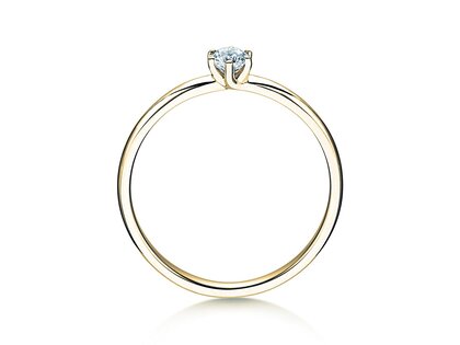 Verlovingsring Melody in 14K geelgoud met diamant 0,20ct H/SI