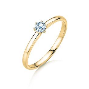 Verlovingsring Melody in 14K geelgoud met diamant 0,20ct H/SI