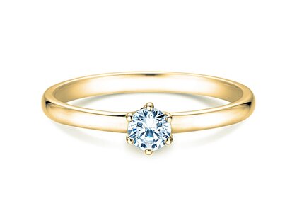 Verlovingsring Melody in 9K geelgoud met diamant 0,25ct H/SI