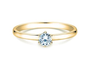 Verlovingsring Melody in 9K geelgoud met diamant 0,25ct H/SI